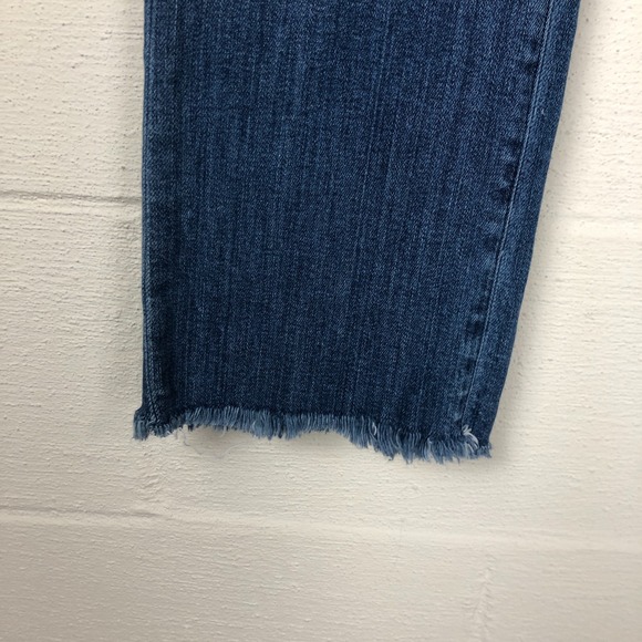 AYR Womens The Pop Jeans Size 29 Short Blue Wash Straight Leg Raw Hem - Picture 6 of 15